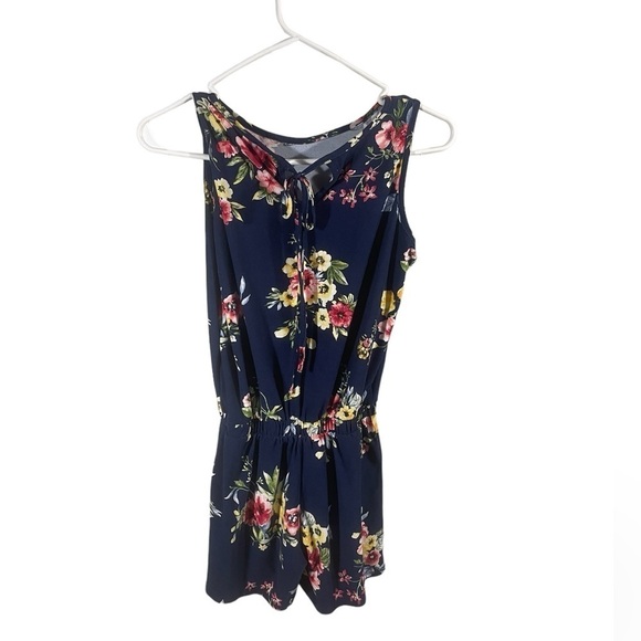 Pomelo Floral Sleeveless Romper Size Large - Picture 2 of 6